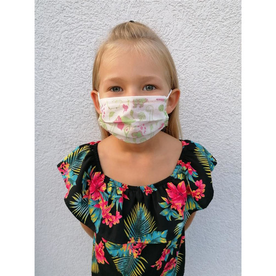 Atmungsaktive Kinder Community Masken - Hoher Tragekomfort - Latexfrei - Dino