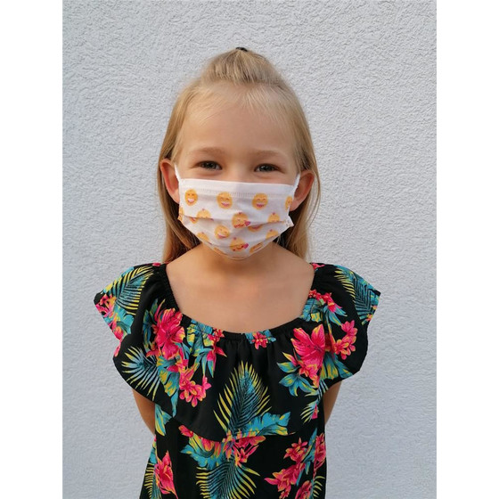 Atmungsaktive Kinder Community Masken - Hoher Tragekomfort - Latexfrei - Smiley
